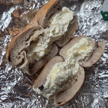 Ess-a-Bagel - Blueberry bagel with cream cheese - Bagels Near Me - New York, New York Ess-a-Bagel - Blueberry bagel with cream cheese - Bagels Near Me - New York, New York