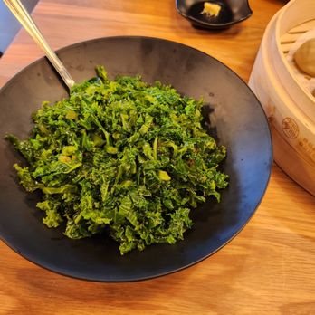 Dough Zone Dumpling House - Midtown - Kale with sweet spicy garlic sauce - Noodles Near Me - Houston, Texas Dough Zone Dumpling House - Midtown - Kale with sweet spicy garlic sauce - Noodles Near Me - Houston, Texas