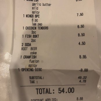 Fusion Kitchen - Receipt! All this!!! So cheap! - Cajun/Creole Near Me - Rosenberg, Texas Fusion Kitchen - Receipt! All this!!! So cheap! - Cajun/Creole Near Me - Rosenberg, Texas
