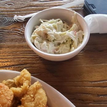 Pepper's Landing - Cole slaw with peppers platter - Seafood Near Me - Brunswick, Maine Pepper's Landing - Cole slaw with peppers platter - Seafood Near Me - Brunswick, Maine