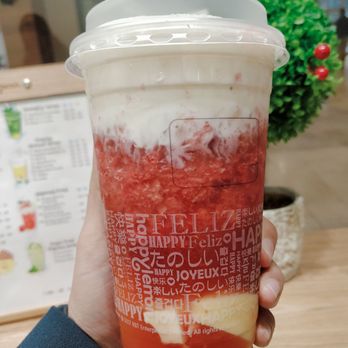 Happy Lemon - Best drink ever! Strawberry Jasmine Green Tea Crema. Get it while it's seasonal. - Bubble Tea Near Me - Bellevue, Washington Happy Lemon - Best drink ever! Strawberry Jasmine Green Tea Crema. Get it while it's seasonal. - Bubble Tea Near Me - Bellevue, Washington