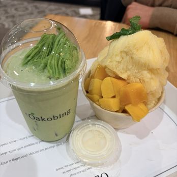 Oakobing - Mango Shaved Ice, Iced Matcha Latte - Shaved Ice Near Me - Los Angeles, California Oakobing - Mango Shaved Ice, Iced Matcha Latte - Shaved Ice Near Me - Los Angeles, California