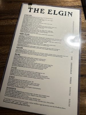 Menu photo 4 The Elgin New York, NY