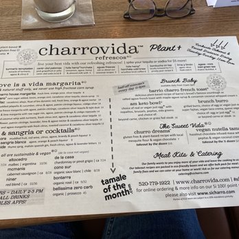 CharroVida - Menu 2 - Mediterranean Near Me - Tucson, Arizona