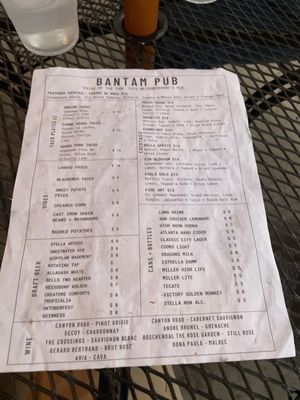 Menu photo 1 Bantam Pub Atlanta, GA