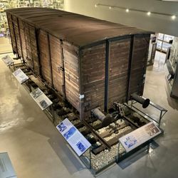 The Florida Holocaust Museum - The most moving artifact in the museum. A boxcar used by the Nazis to transport Jews and other prisoners to the killing centers.