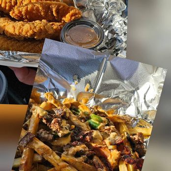 Jacked Up - Chicken Fingers and Jacked Up Fries. Posted on Facebook by a customer - Food Trucks Near Me Jacked Up - Chicken Fingers and Jacked Up Fries. Posted on Facebook by a customer - Food Trucks Near Me