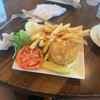 The Pier Restaurant - Crab Cake Sandwich - Sandwiches Near Me - Solomons, Maryland The Pier Restaurant - Crab Cake Sandwich - Sandwiches Near Me - Solomons, Maryland