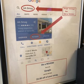 AA Smog Station - $5 off with a Yelp review - Smog Check Stations Near Me - Vacaville, California