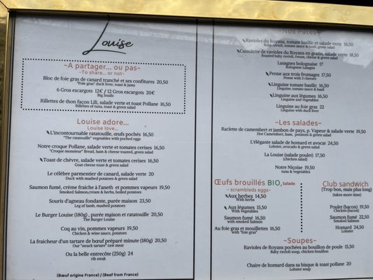 Menu photo 1 Café Louise Paris, 75