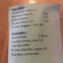 Bridget's Blarney Stone - Kids menu