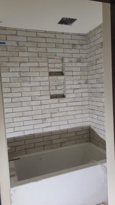 Bathroom Tile Work - Our client wanted to transform an old, damaged bathroom into a clean, modern space with beautiful new tile. The previous bathroom had worn-out, broken surfaces that needed a complete renovation.
After carefully removing the old materials and installing brand-new tile, the bathroom now has a fresh, durable, and updated look. Another successful transformation with quality craftsmanship and attention to detail! Bathroom Tile Work - Our client wanted to transform an old, damaged bathroom into a clean, modern space with beautiful new tile. The previous bathroom had worn-out, broken surfaces that needed a complete renovation.
After carefully removing the old materials and installing brand-new tile, the bathroom now has a fresh, durable, and updated look. Another successful transformation with quality craftsmanship and attention to detail!
