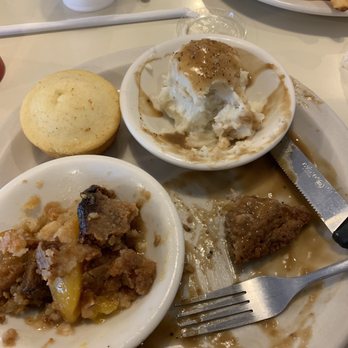 A & P Restaurant - Chicken Country Fried Steak, mashed potato and gravy, peach Cobbler of the Day - Southern Near Me - Greer, South Carolina