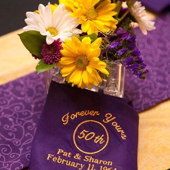A & B Embroidery - 50th Wedding Anniversary napkins - Embroidery & Crochet Near Me - Sutter, California A & B Embroidery - 50th Wedding Anniversary napkins - Embroidery & Crochet Near Me - Sutter, California