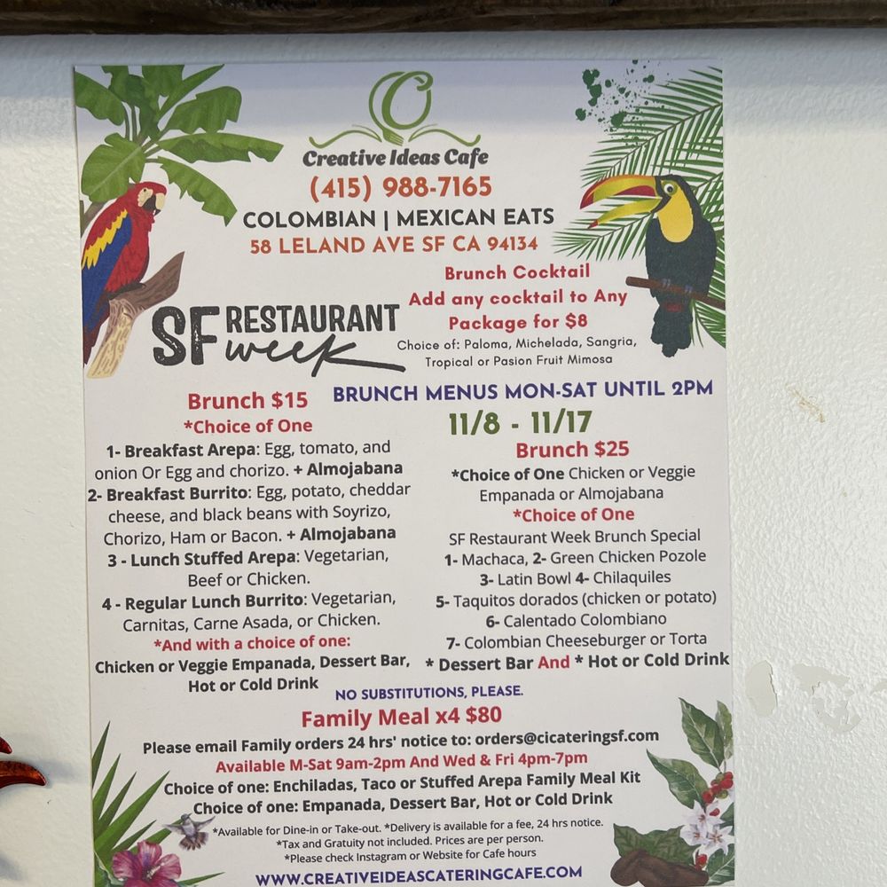 Restaurant week menu.
