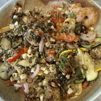 GRANVILLE - Poblano Quinoa with added shrimp - New American Near Me - Burbank, California GRANVILLE - Poblano Quinoa with added shrimp - New American Near Me - Burbank, California