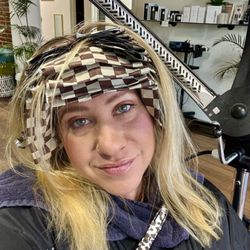 Blossom Salon & Spa - BEFORE: foiling the 3rd round of treatment post red