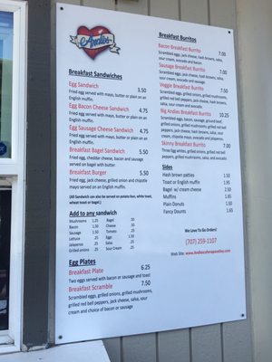 Menu photo 7 Andies Cafe Napa, CA