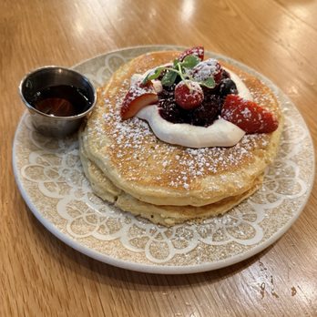 Jams - Beery & Ricotta Buttermilk Pancakes - New American Near Me - New York, New York Jams - Beery & Ricotta Buttermilk Pancakes - New American Near Me - New York, New York
