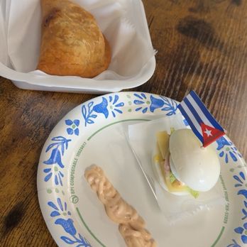 Yanelis Tejeda - Chicken empanada and a cute and delicious little egg sandwich. - Nail Salons Near Me - Jensen Beach, Florida Yanelis Tejeda - Chicken empanada and a cute and delicious little egg sandwich. - Nail Salons Near Me - Jensen Beach, Florida