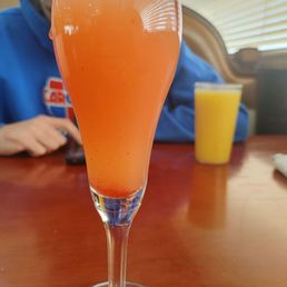 a glass of orange juice