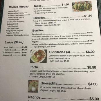 Taqueria Corona - Taqueria Corona menu - Mexican Near Me - Aurora, Colorado