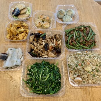 Golden Sand Harbor - A mix of dishes and dim sum for dinner. - Dim Sum Near Me - Dublin, California