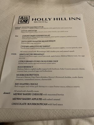 Menu photo 6 Holly Hill Inn Midway, KY Menu photo 6 Holly Hill Inn Midway, KY