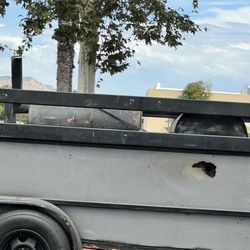 What's Good BBQ - His smoker in front of the restaurant.