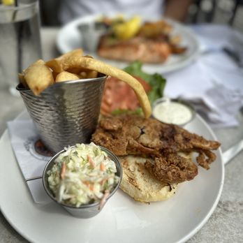 Fish Market Restaurant - Crab Sandwich with Coleslaw and Fries - Seafood Near Me - Alexandria, Virginia Fish Market Restaurant - Crab Sandwich with Coleslaw and Fries - Seafood Near Me - Alexandria, Virginia