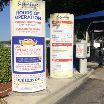 Signature Car Wash - interior and exterior basic wash is $21 - Car Wash Near Me - Boca Raton, Florida