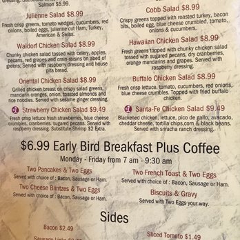 Patio Cafe - $6.99 EARLY BIRD BREAKFAST + COFFEE From 7:00-9:30am MONDAY-FRIDAY only - American Near Me - Naples, Florida