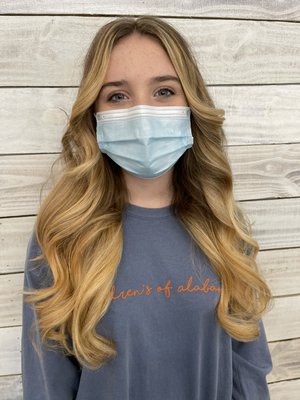 Balayage - Beautiful golden balayage on medium brown hair.