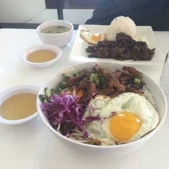 Pho Please - Vermicelli bowl with chicken and rice plate with beef. - Vietnamese Near Me - Austin, Texas Pho Please - Vermicelli bowl with chicken and rice plate with beef. - Vietnamese Near Me - Austin, Texas