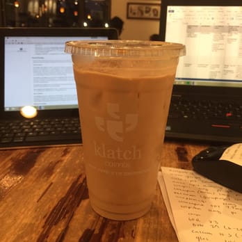 Klatch Coffee - The Bee's Knees ($5.75 for large, $1 off with check in) - sweetened with honey, tasty, and creamy! - Coffee & Tea Near Me - San Dimas, California