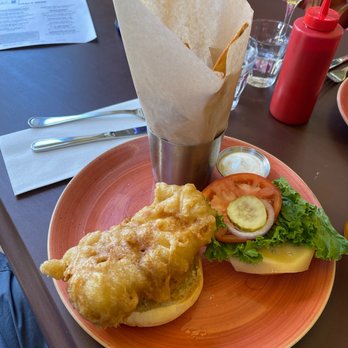 DoG Street Pub - Fried Cod Sandwich - British Near Me - Williamsburg, Virginia DoG Street Pub - Fried Cod Sandwich - British Near Me - Williamsburg, Virginia