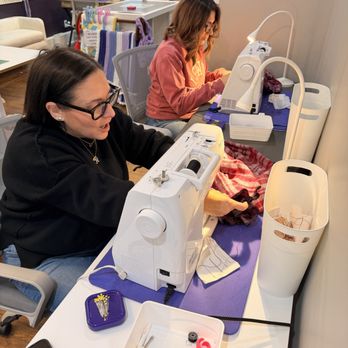 Indy Sewing Studio - Buddy Sewing! Making Holiday PJ pants as a fun seasonal experience. - Sewing & Alterations Near Me - Independence, Ohio Indy Sewing Studio - Buddy Sewing! Making Holiday PJ pants as a fun seasonal experience. - Sewing & Alterations Near Me - Independence, Ohio