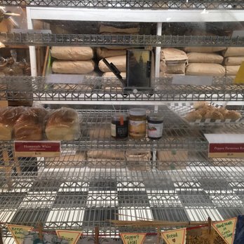 Crooked Tree Breadworks - One of the two display racks (right before close) - Bakeries Near Me - Petoskey, Michigan