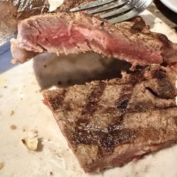Ribeye steak, iPhone camera makes it look better than it was. It was bluish brown and raw in the center. Ribeye steak, iPhone camera makes it look better than it was. It was bluish brown and raw in the center.