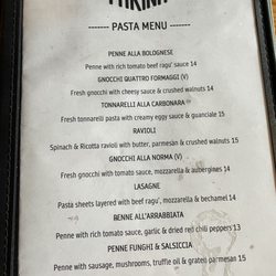 Farina Pizzeria - Menu