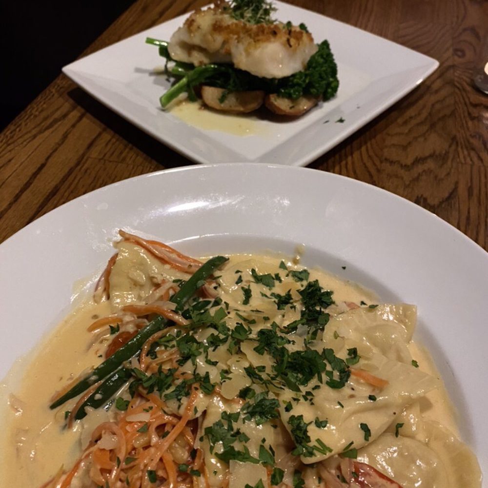 Chives Restaurant - Butternut squash ravioli and truffle cod - New American Near Me - Suamico, Wisconsin
