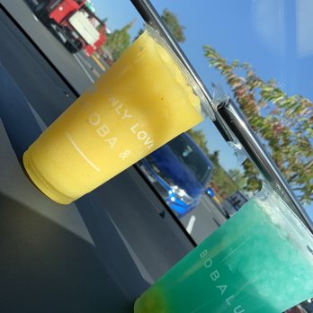 BobaLust - Kirkland - Passion fruit slush & blue curaçao lychee shaken green tea - Bubble Tea Near Me - Kirkland, Washington
