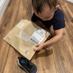 His long lost shoe has been returned! His long lost shoe has been returned!
