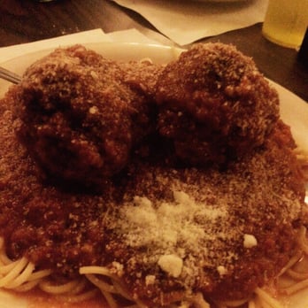 Volare - Spaghetti with meatballs, shrimp fettuccine, spinach ravioli and pizza!  Yumm-O! - Italian Near Me - San Diego, California