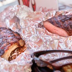 Oliver's Grill Central Station - Choice Half Tri Tip $10.99, and Pork Baby Back Ribs Half Rack $9.99... (both came not sliced)