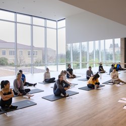 St Edward's University - Yoga in the updated Recreation and Athletic Center