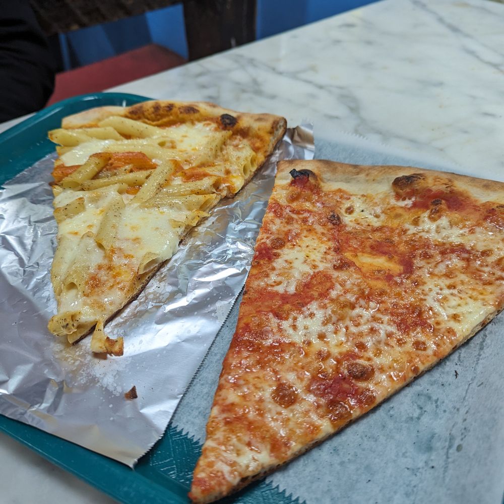 Pugsley's Pizza - penne alla vodka pizza left, cheese on the right - Pizza Near Me - Bronx, New York Pugsley's Pizza - penne alla vodka pizza left, cheese on the right - Pizza Near Me - Bronx, New York
