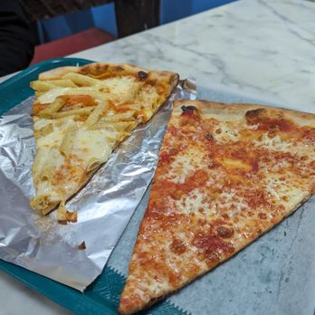 Pugsley's Pizza - penne alla vodka pizza left, cheese on the right - Pizza Near Me - Bronx, New York Pugsley's Pizza - penne alla vodka pizza left, cheese on the right - Pizza Near Me - Bronx, New York