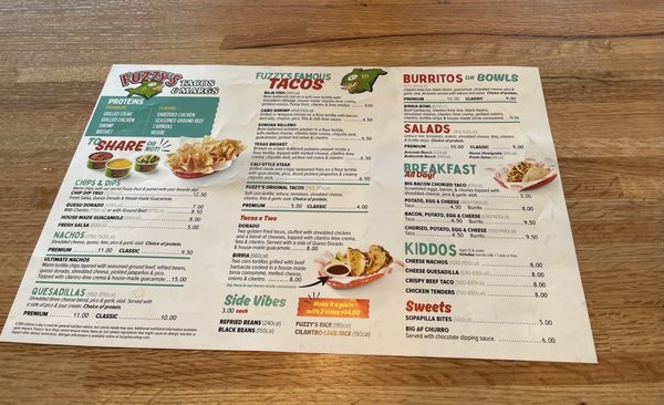Menu photo 1 Fuzzy's Tacos & Margs Sugar Land, TX