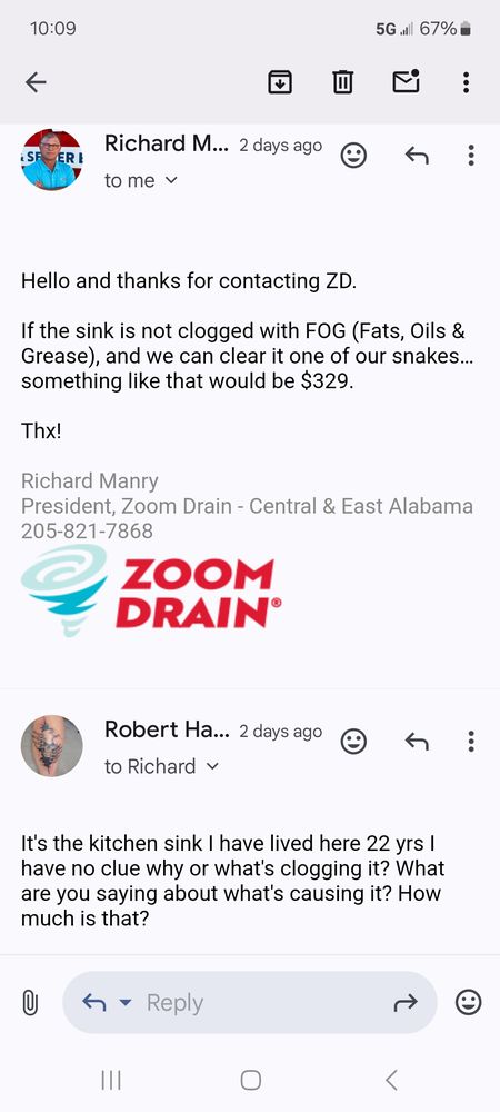 Slide of Zoom Drain